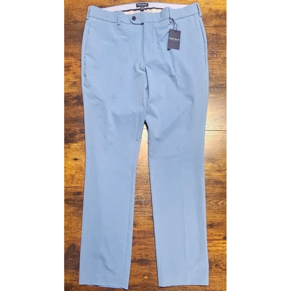 Peter Millar Golf Pants Crown Crafted Surge Ocean Blue Men's 34x32 NWT